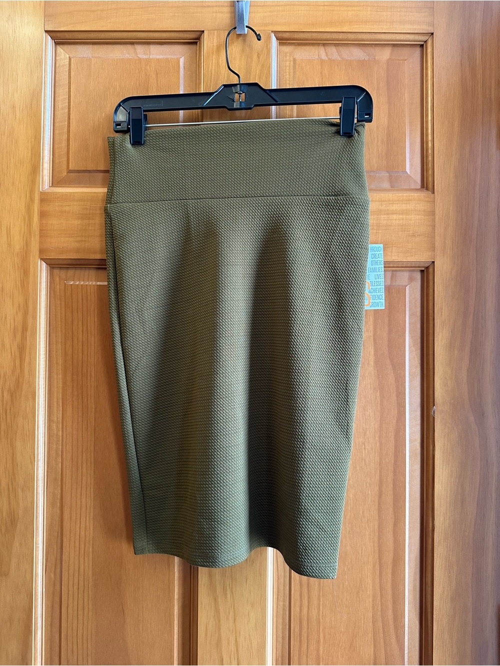 LuLaRoe Cassie Olive Textured Pencil Skirt